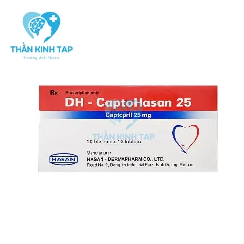 DH-CaptoHasan 25 - Thuốc điều trị tăng huyết áp, suy tim